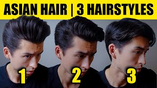 3 Ways To Style Asian Hair For Men [upl. by Ynohtnad]