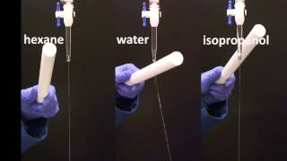 charged rod vs hexanewaterisopropanol [upl. by Coben]