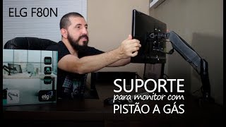 Suporte para Monitor com pistão a gás ELG F80N ResterTECH [upl. by Lacy]