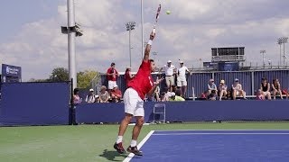 Stanislas Wawrinka Serve In Super Slow Motion  2013 Cincinnati Open [upl. by Berke]