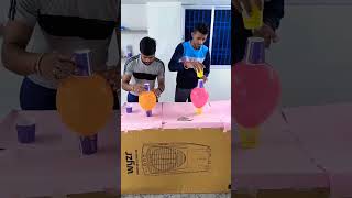 stand the balun and glass challenge game 🎯  funny trending shorts tripalmasti001 [upl. by Delamare]