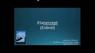 How to pronounce etanercept Enbrel Memorizing Pharmacology Flashcard [upl. by Loy320]