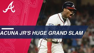 Acuna youngest to hit a grand slam in the postseason [upl. by Carlota]