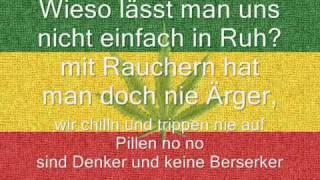 Ganja Man Ich rauch mein Ganja text [upl. by Nylodnew]