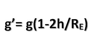 First Year CH06 GRAVITATION Derivation for the variation of g with altitude [upl. by Idrahs52]