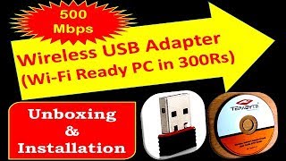 500M Mini Wireless USB Adapter TERABYTE Unboxing amp Installation [upl. by Annoit699]