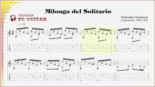 Yupanqui Milonga del Solitario guitar [upl. by Mckenna]