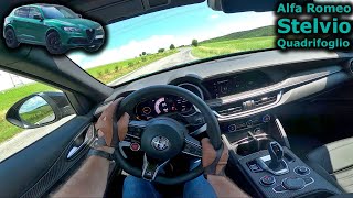 2024 Alfa Romeo Stelvio Quadrifoglio facelift  twisty roads POV driving [upl. by Notniuqal290]