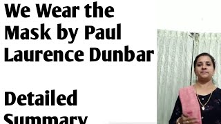 We Wear the Mask by Paul Laurence Dunbar  minor CULTURAL STUDIES [upl. by Cleaves]