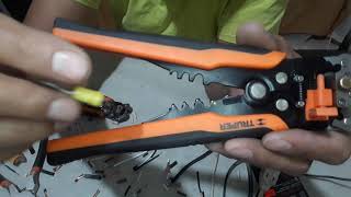 Pinza pelacable automática automatic wire stripper Truper Klein Tools Stanley toolcraft electricos [upl. by Floridia]