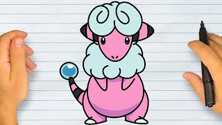 HOW TO DRAW FLAAFFLY POKÉMON  Step by Step Simple and Easy [upl. by West]