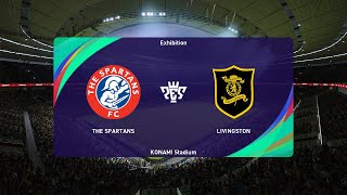 The Spartans FC vs Livingston 29062024 Club Friendlies PES 2021 [upl. by Neehsar453]