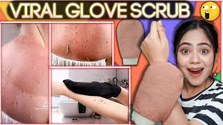 Viral Body Exfoliating Glove Scrub😳 YAY or NAY 🤔 Must watch  Ronak Qureshi [upl. by Cherida]