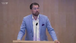 Riksdagsdebatt mellan Magdalena Andersson S och Jimmie Åkesson SD 22 maj 2024 [upl. by Niven75]