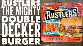 Rustlers The Mighty Double Decker Cheese Burger Review [upl. by Drawyah]