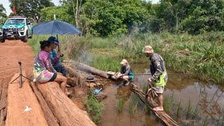 TIVE QUE PEGAR OS PEIXES E SAIR CORRENDO DA POLÍCIA AMBIENTAL piracema pescaria [upl. by Maxey279]