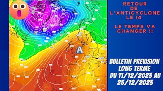 ATTENTION RETOUR DE LANTICYCLONE DHIVER OU ET QUAND PREVISION DU TEMPS LONG TEMPS A 15 JOURS [upl. by Nahor642]