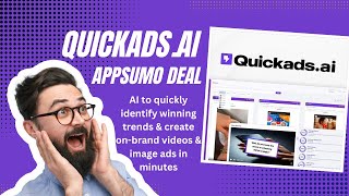 QuickAds Appsumo Deal Effortless way to discover and create Ads  Review amp Lifetime Deal [upl. by Adaiha]