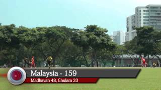 2012 ICC World Cricket League WCL Division 5 Final  Singapore vs Malaysia [upl. by Jeniece]