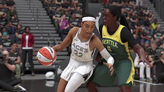 Las Vegas Aces vs Seattle Storm  WNBA Playoffs Game 1 922 Full Game Highlights NBA 2K25 Sim [upl. by Arrakat8]