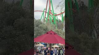 Front of the park 😱 themepark rollercoaster airtime sixflagsmagicmountain [upl. by Notsirb]