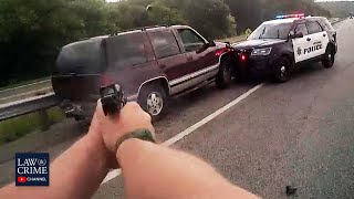 BODYCAM HighSpeed Police Chase Ends in Collision Gunfire on Oklahoma Highway [upl. by Ariadne]