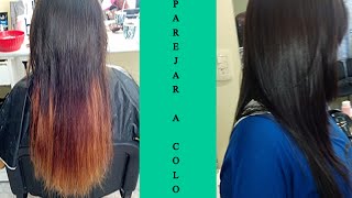 RePigmentar Color de Cabello de Naranja a Castano Natural [upl. by Jesse]