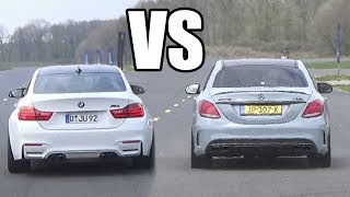 BMW M4 f82 vs MERCEDES C63S AMG 🚀ACCELERATION SOUND🚀 [upl. by Starr]