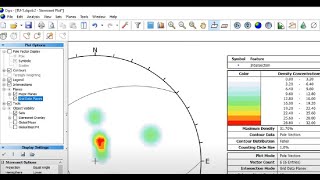 DIPS Part1 Sterographic Data analysis Stereonet plot of discontinuity dataRocscience [upl. by Siravrat]