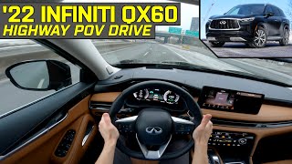 SAFETY amp DRIVING ASSIST TEST 2022 Infiniti QX60 Sensory  Highway POV Test Drive [upl. by Malissa818]