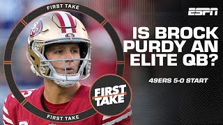 Brock Purdy is NOT ELITE hes a product of the 49ers system 😯  Shannon Sharpe  First Take [upl. by Eiloj224]