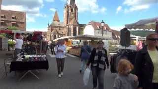 Weissenburg Elsass Frankreich Wissemburg Alsace France Markt 9  2012 Clip 15 [upl. by Gilman]