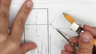 Perpendicular Bisector Geometric Constructions High School Geometry How to use a compass [upl. by Hoopen]