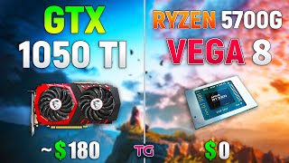 GTX 1050 Ti vs Ryzen 7 5700G VEGA 8  Test in 8 Games l 1080p [upl. by Eilesor315]