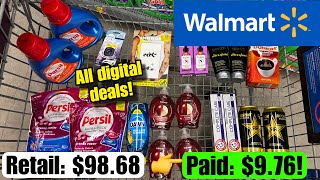 Walmart Ibotta Haul  Save 90 USING ALL DIGITAL COUPONS 930105 [upl. by Aruon]