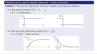 Charakterystyki czasowe układów liniowych [upl. by Amir]