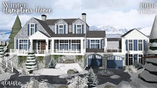 Winter Hamptons Home  190K  Bloxburg Speed Build [upl. by Marsha369]