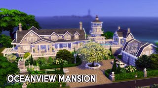 Oceanview Mansion  Elegant Interior  House Build Stop Motion  The Sims 4  No CC [upl. by Oremoh440]