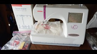 Janome embroidery machine model Memory Craft 350E 81501 [upl. by Kcerb934]