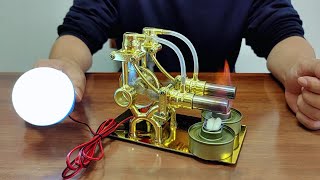 2 Cylinder Stirling Engine Model Kit Unboxing 2024 [upl. by Akihc415]