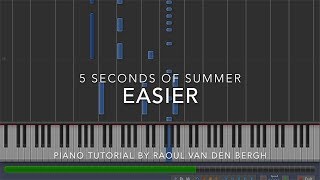 5 Seconds Of Summer  Easier Piano Tutorial  Sheets [upl. by Ateekahs430]