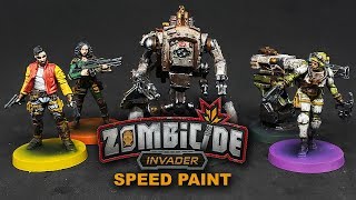 Zombicide Invader painting Survivors and Machines [upl. by Xirdnek]