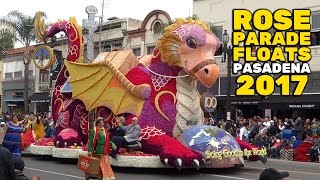 Rose Parade 2017 amazing flowercovered floats in Pasadena California [upl. by Nerin296]