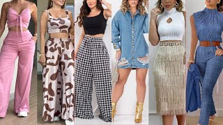 Moda mujer 2023 2024 Tendencias primavera verano 23looks y outfis de moda [upl. by Nylloh]