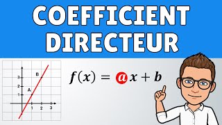 Comment calculer le COEFFICIENT DIRECTEUR dune droite   Outils mathématiques [upl. by Nochur]