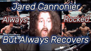 MMA GURU Reacting To Jared Cannonier Getting ROCKED But RECOVERING Compilation [upl. by Kato]