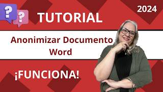 💯 TUTORIAL anonimizar un manuscrito de WORD para enviar a las Revistas Científicas 2024 [upl. by Udell]