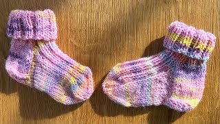 Babysocken mit Käppchenferse [upl. by Melar]