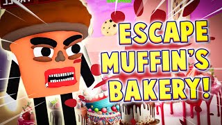 NEW Escape Mr Muffins Bakery Obby 🤣💀  Roblox First Person Escape Jumpscare Barrys Prison Run [upl. by Annoyi]