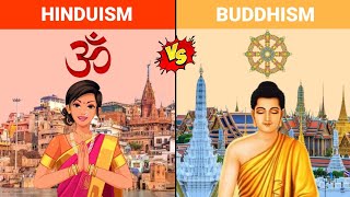 Hinduism Vs Buddhism  Religion Comparison 2023  Versus Kingdom [upl. by Bassett]